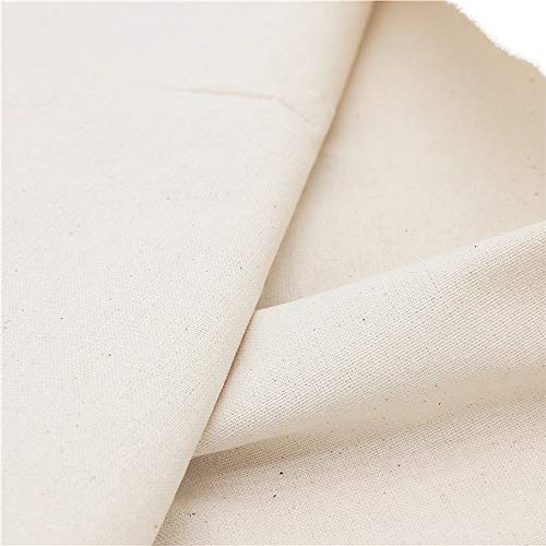 Product Cover LOVOUS 100% Nature Linen Needlework Fabric, Plain Solid Colour Linen Fabric Cloth Hemp Jute Fabric Table Cloth Garments Crafts Accessories, 20 by 62-Inch (Color 1)