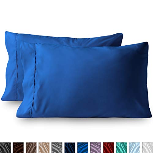 Product Cover Bare Home Premium 1800 Ultra-Soft Microfiber Pillowcase Set - Double Brushed - Hypoallergenic - Wrinkle Resistant (Standard Pillowcase Set of 2, Medium Blue)