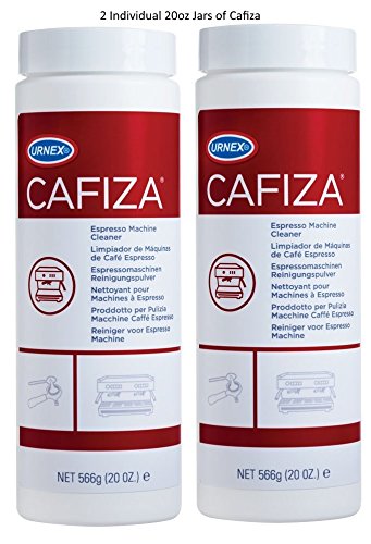 Product Cover Urnex Cafiza Espresso and Coffee Machine Cleaner Powder - 20 Ounce - Bottle 2 Pack - Professional Coffee Cleaning System