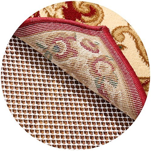 Product Cover Rose Home Fashion RHF Non-Slip Area Rug Pad Round 4' - Protect Floors While Securing Rug and Making Vacuuming Easier Round 4'