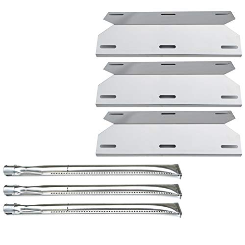 Product Cover Direct store Parts Kit DG105 Replacement Charmglow Home Depot 3 Burner 720-0230; 720-0036-HD-05 Gas Grill Burners & Heat Plates (Stainless Steel Burner + Stainless Steel Heat Plate)