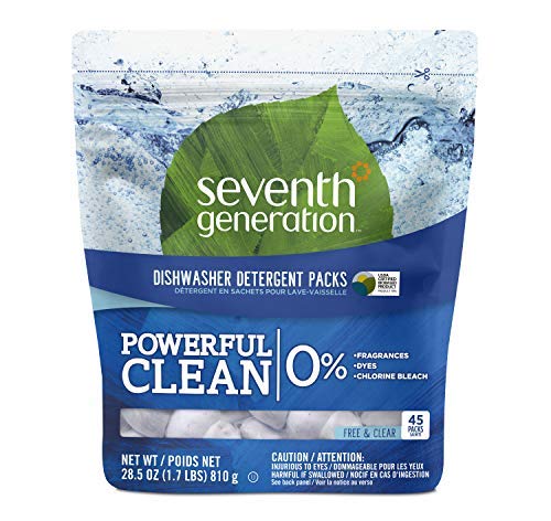 Product Cover Seventh Generation Fragrance Free Dishwasher Detergent Pack, 45Count, 2 Pack