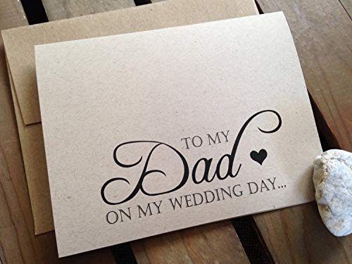 Product Cover To My DAD on my WEDDING Day - Note Card - Kraft Brown - RUSTIC - Recycled - Eco Friendly
