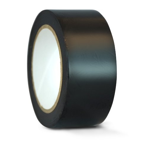 Product Cover GGR Supplies T.R.U. CVT-536 Black Vinyl Pinstriping Dance Floor Tape: 2 in. wide x 36 yds. Several Colors