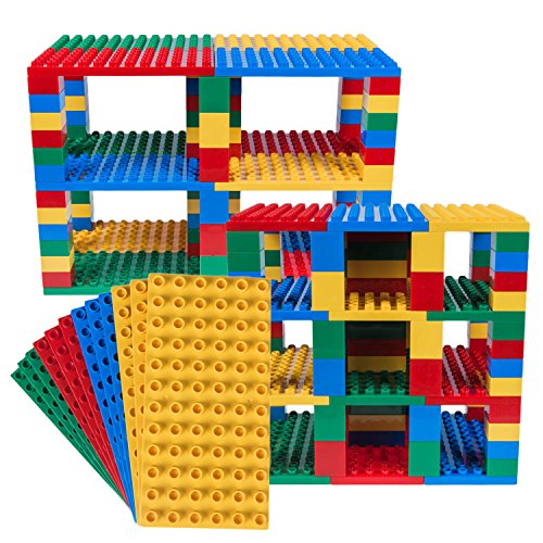 Product Cover Strictly Briks Classic Big Briks 96 Piece Set 100% Compatible with All Major Brands | Tower Construction | Large Pegs for Toddlers | Ages 3+ | Building Bricks & Baseplates | Basic Colors