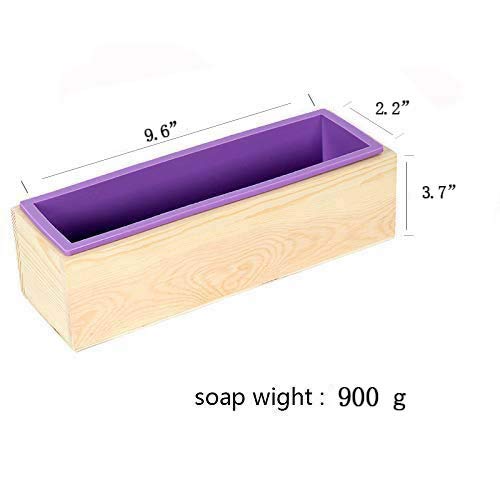 Product Cover Nicole Flexible Rectangular Silicone Soap Mold with Wood Box DIY Handmade Loaf Mould