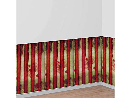 Product Cover AMSCAN Creepy Carnival Room Roll, Halloween Props and Decor, Plastic, 4' H x 40' L