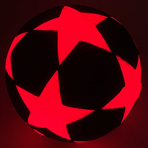 Product Cover GlowCity LED Star Soccer Ball - Size 5 Glow-in-the-Dark Kick Ball - Uses 2 x Bright LEDs to Light Up a Fun Night Match - Impact Activated