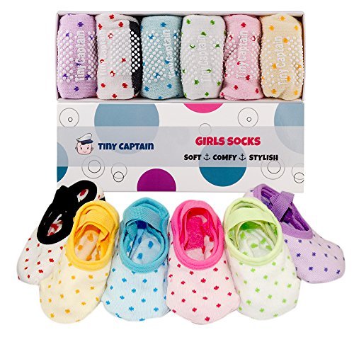 Product Cover Tiny Captain Baby Girl's and Boy's Cotton Blend Socks with Anti-Slip Bottom (1-3Years)