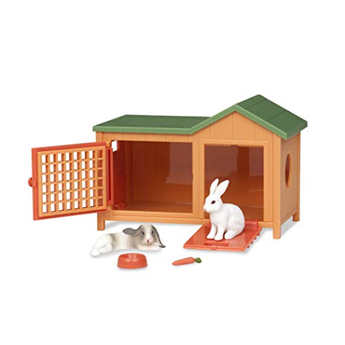 Product Cover Terra by Battat - Bunny Hutch - Bunny Rabbit Toy Animal Figure Playset for Kids 3-Years-Old & Up (5 Pc)