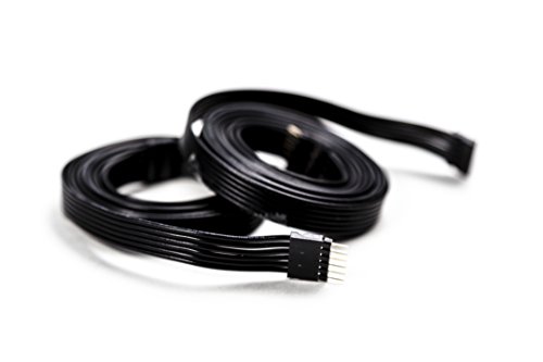Product Cover Extension Cable for Philips Hue Lightstrip Plus (3 ft/1 m, 2 Pack, Black)