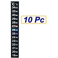 Product Cover SUKRAGRAHA Traditional Stick-on Digital Temperature Thermometer Strip Degree Celsius and Fahrenheit System Display 10 pc Black