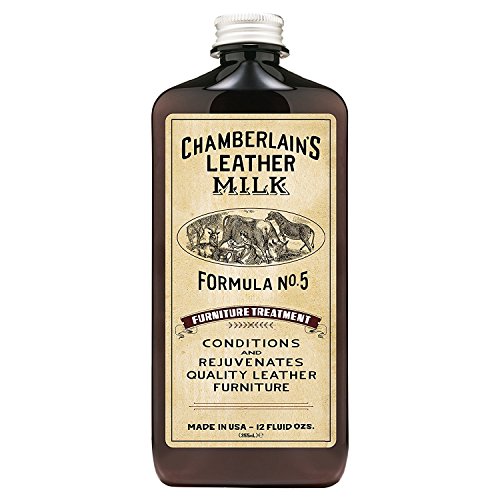 Product Cover Leather Milk Leather Furniture Conditioner and Cleaner - Furniture Treatment No. 5 - For All Natural, Non-Toxic Leather Care. Made in the USA. 2 Sizes. Includes Premium Applicator Pad!