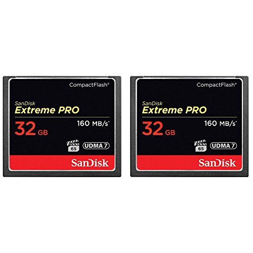 Product Cover 2-Pack of Sandisk Extreme PRO CompactFlash 32GB Memory Card (Total 64 GB), UDMA 7, Up to 160 MB/s Read Speed