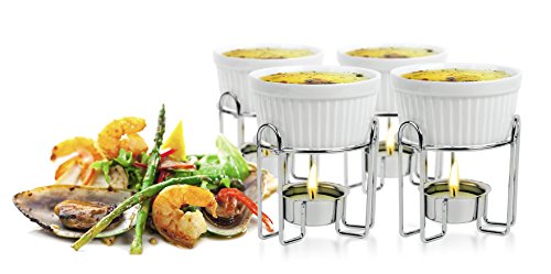 Product Cover Artestia Ceramic Butter Warmer Set for Seafood (4, white)