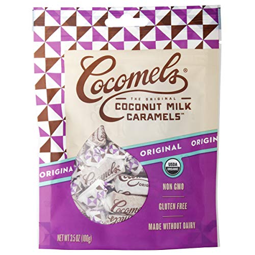 Product Cover Cocomels Coconut Milk Caramels, Original Flavor, Organic, Dairy Free, Vegan, Gluten Free, Non-GMO, No High Fructose Corn Syrup, Kosher, Plant Based, Individually Wrapped Candy, (1 Pack)