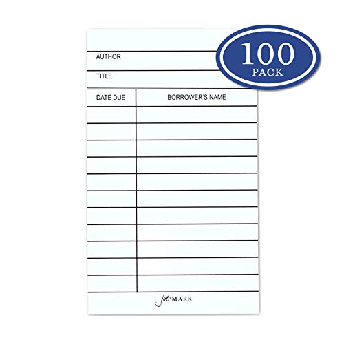 Product Cover Jot & Mark Library Due Date Note Cards | Checkout Catalog Book Cards (100 cards per pack)