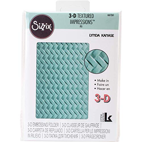 Product Cover Sizzix, Multi Color, Embossing Folder 661261, Woven by Lynda Kanase, One Size