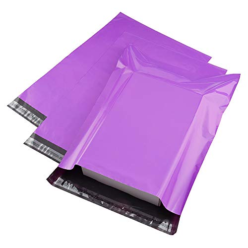 Product Cover Metronic 100 Pack 10x13 Poly Mailers Shipping Bags Light Purple Shipping Mailing Envelopes Bags 2 Mil Thick