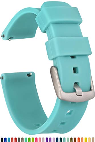 Product Cover GadgetWraps 20mm Gizmo Watch Silicone Watch Band Strap with Quick Release Pins - Compatible with Gizmo Watch, Amazfit, Samsung, Pebble - 20mm Quick Release Watch Band (Robin Egg Blue, 20mm)