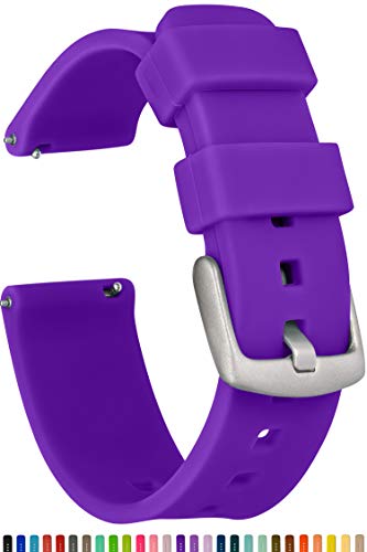 Product Cover GadgetWraps 20mm Gizmo Watch Silicone Watch Band Strap with Quick Release Pins - Compatible with Gizmo Watch, Amazfit, Samsung, Pebble - 20mm Quick Release Watch Band (Medium Purple, 20mm)