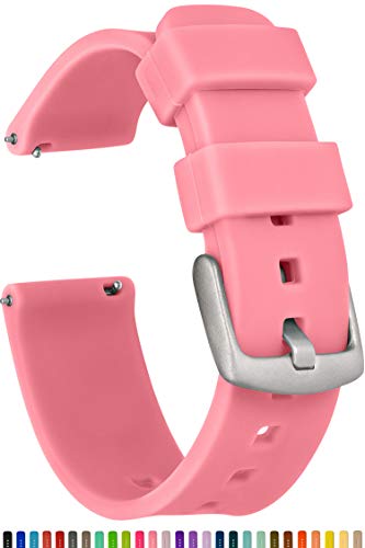 Product Cover GadgetWraps 20mm Gizmo Watch Silicone Watch Band Strap with Quick Release Pins - Compatible with Gizmo Watch, Amazfit, Samsung, Pebble - 20mm Quick Release Watch Band (Pink Glow, 20mm)