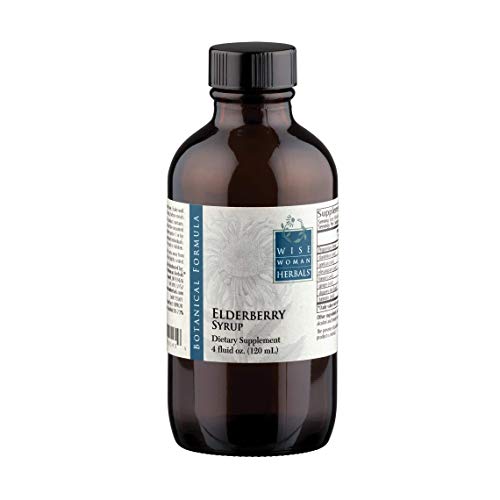 Product Cover Wise Woman Herbals - Elderberry Syrup - 4 Oz - All-Natural Immune System Booster, Supports a Healthy Immune System During Cold, Flu and Fever Seasons, Strengthen Mucus Membranes and Respiratory Tract