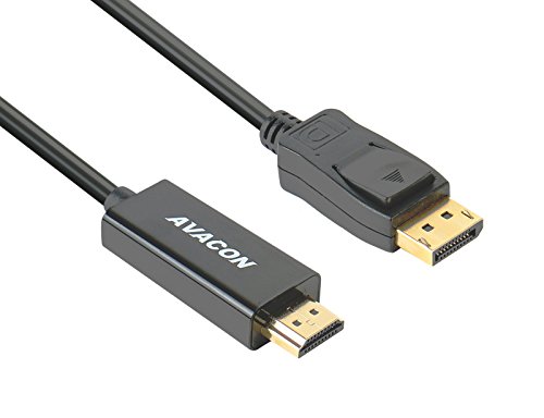 Product Cover Avacon DP(DisplayPort) to HDMI Adapter, Display Port Male to HDMI Male Gold-Plated Cord 6 feet Black Cable