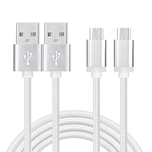 Product Cover 2Pack 6ft Micro USB Android Charger Cable Fast Charging Cord for Samsung Galaxy S7 S6 Plus/Edge/Active, J3 J5 J7 Prime/Star/Sky Pro, Note 5/4, Lg Stylo 3 G3 G4 K30 K20 V10, Moto Droid Turbo 2 E4 E5 G5