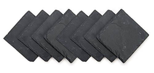 Product Cover Trademark Innovations Slate Drink Coasters - Set of 8 - 4