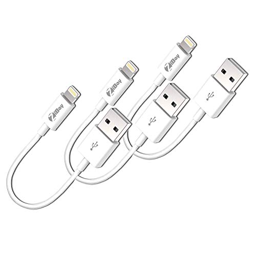 Product Cover Short Lightning Cables, USB Charging Data Cord Compatible With iPhones, iPads, and iPods [3-Packs]