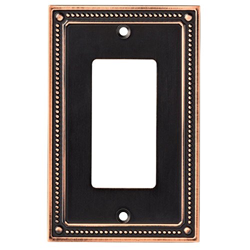 Product Cover Franklin Brass W35060-VBC-C Classic Beaded Single Decorator Wall Switch Plate/Cover, Bronze with Copper Highlights