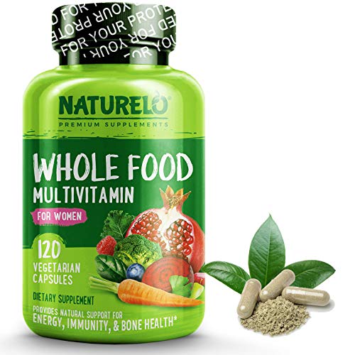 Product Cover NATURELO Whole Food Multivitamin for Women - Natural Vitamins, Minerals, Raw Organic Extracts - Best Supplement for Energy and Heart Health - Vegan - Non GMO - 120 Capsules