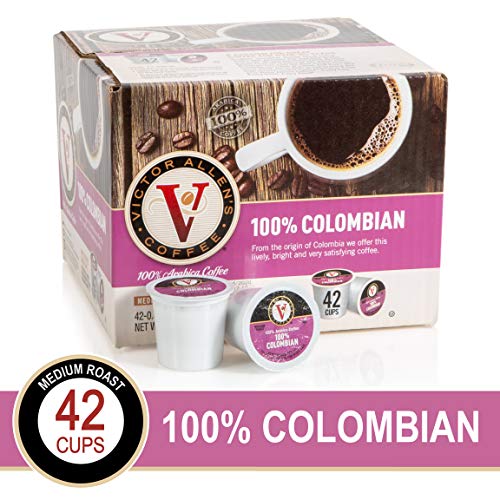 Product Cover 100% Colombian for K-Cup Keurig 2.0 Brewers, 42 Count, Victor Allen's Coffee Medium Roast Single Serve Coffee Pods