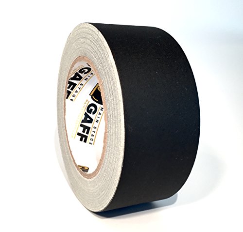 Product Cover Gaffers Tape - 2 inch by 30 Yard Roll - Black - Main Stage Gaff Tape - Easy to Tear, Matte Non-Reflective Finish