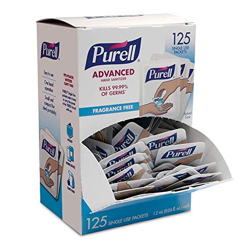 Product Cover PURELL SINGLES Advanced Hand Sanitizer Gel - 125 Count Single Use Packets with Display Box - 9620-12-125EC