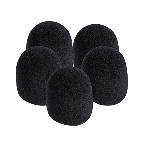 Product Cover On-Stage Foam Ball-Type Black Microphone Windscreen, 5-Pack