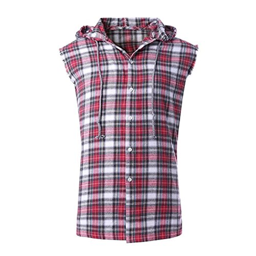 Product Cover NUTEXROL Men's Casual Flannel Plaid Shirt Sleeveless Cotton Plus Size Vest