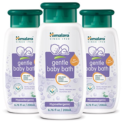 Product Cover Himalaya Gentle Baby Bath, Baby Wash, Free-From Parabens, SLS/SLES and Phthalates, Dermatologist Tested, 6.76 oz (200 ml) 3 PACK