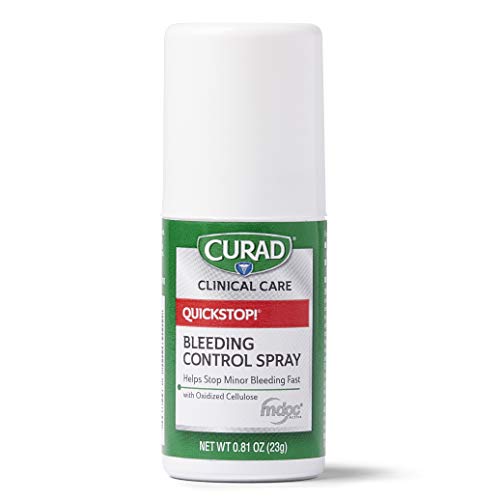 Product Cover CURAD QuickStop Bleeding Control Spray, For Minor Cuts & Scrapes, .81oz (1 Count)