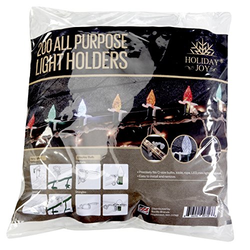 Product Cover Holiday Joy - 200 All Purpose Gutter Hooks for Outdoor Christmas Lights - Made in USA