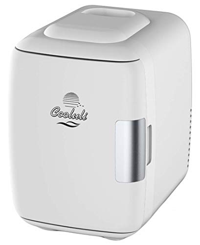 Product Cover Cooluli Mini Fridge Electric Cooler and Warmer (4 Liter / 6 Can): AC/DC Portable Thermoelectric System w/ Exclusive On the Go USB Power Bank Option (White)