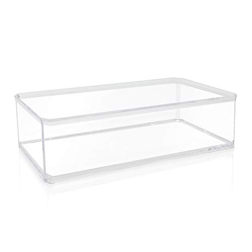 Product Cover Isaac Jacobs Clear Acrylic Rectangular Stackable Storage Organizer, (9