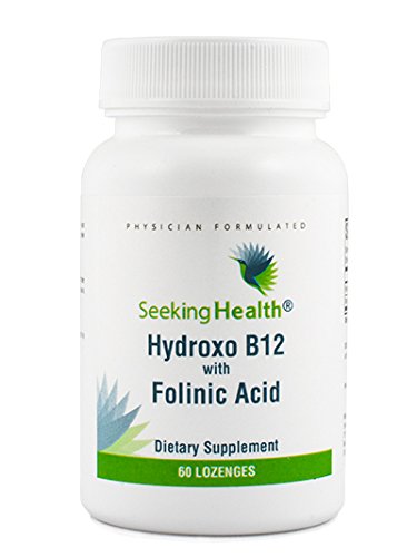 Product Cover Seeking Health | Hydroxo Vitamin B12 with Folinic Acid | 60 Vegan Lozenges | 1000 mcg Vitamin B12 and 800 mcg DFE Folate
