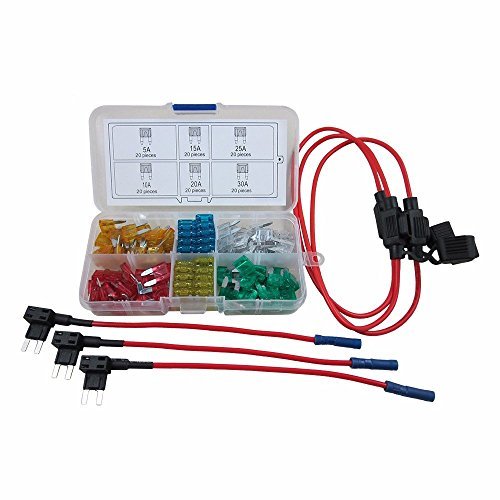 Product Cover DIGITEN Auto Mini Blade Type ATM Fuse Assorted + Inline 16 AWG Gauge Holder+ Add-a-circuit TAP Adapter