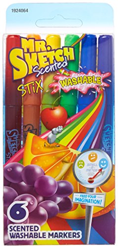 Product Cover Mr. Sketch 1924064 Stix Washable Scented Markers, Fine-Tip, 6-Count