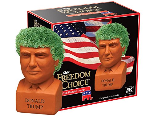Product Cover Chia Pet Decorative Pottery Planter, Easy to Do and Fun to Grow, Novelty Gift, Perfect for Any Occasion, Donald Trump