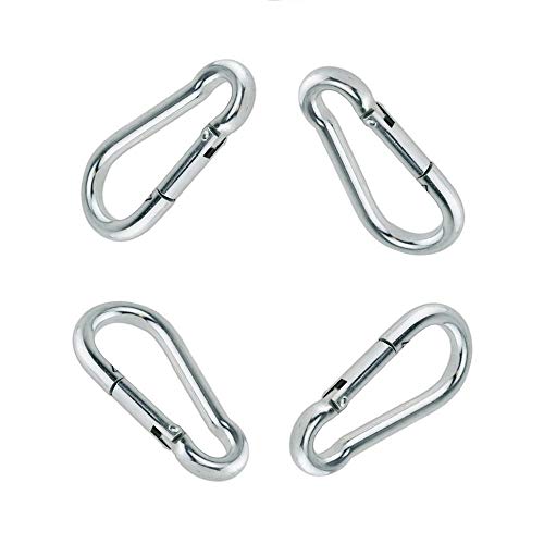 Product Cover Mydio Set of 4 Silver Spring Snap Hook Stainless Steel 304 Clip Keychain,