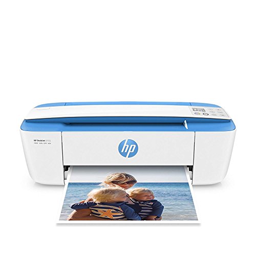 Product Cover HP DeskJet 3755 Compact All-in-One Wireless Printer, HP Instant Ink & Amazon Dash Replenishment ready - Blue Accent (J9V90A)