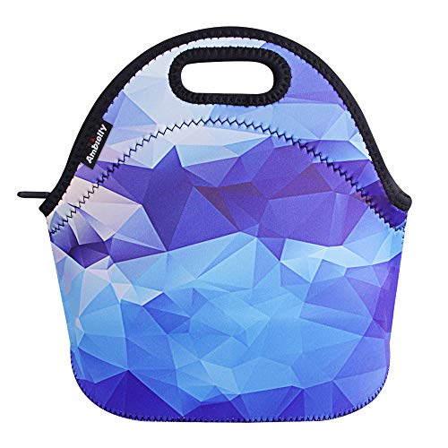 Product Cover Ambielly Neoprene Lunch Bag/Lunch Box/Lunch Tote/Picnic Bags Insulated Cooler Travel Organizer (Blue Diamond)